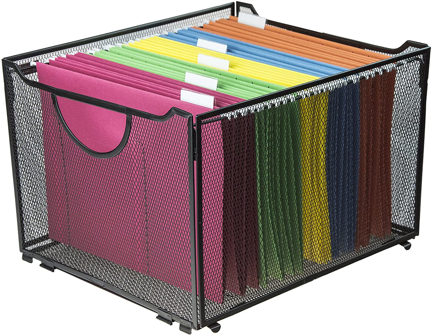 Modern Black Metal Mesh File Box/Foldable Storage Crate/Home Office Folder Holder Organizer Rack Modern Black Metal Mesh File Box/Foldable Storage Crate/Home Office Folder Holder Organizer Rack
